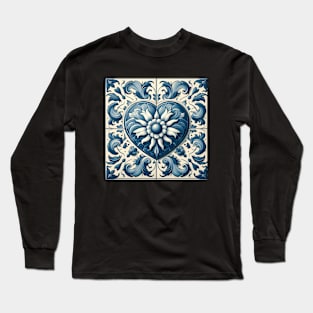 Dutch Tile: The Heart No.7 Long Sleeve T-Shirt